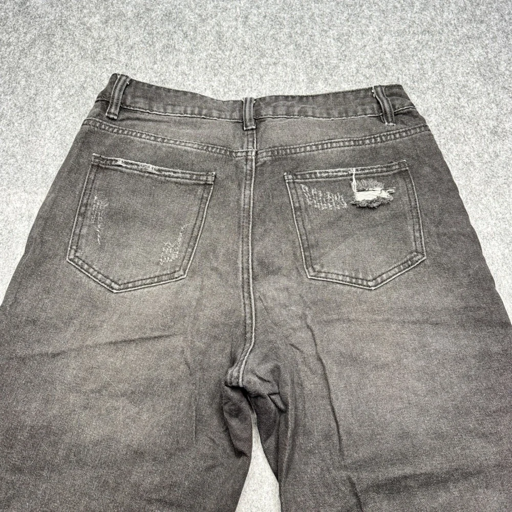 Hot Topic‎ Distressed Grunge Ripped Jeans Black Wash Wide Leg Denim Men 28Wx32L